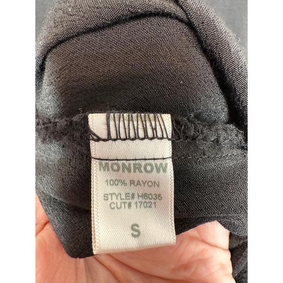 MONROW / Revolve - Small - Crepe Long Sleeve Jumpsuit in Black - Picture 12 of 13